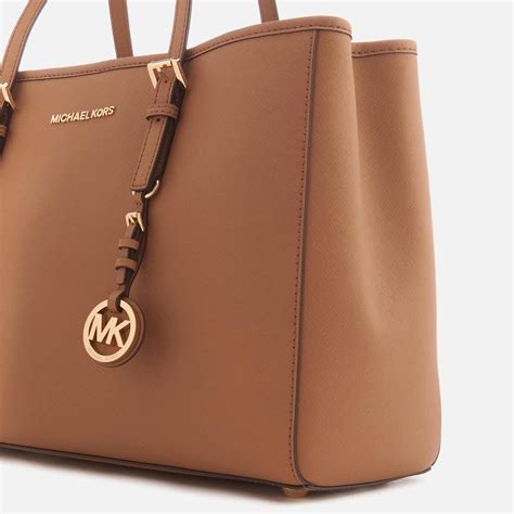 michael kors jet set leather large east west tote|Michael Kors saffiano tote bag.